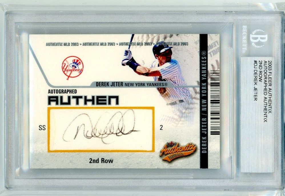 2004 Fleer Authentix 2nd Row Autograph #DJ Derek Jeter No 136 of 150