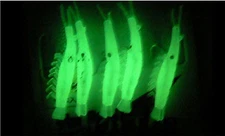 2 Packs Shrimp Sabiki 5 Hooks Saltwater Lumious Lures Baits Bass Mackerel Sz12