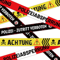 Horror Deko Halloween Absperrband Polizei, 27M Deutsch Polizeiabsperrung Absperr