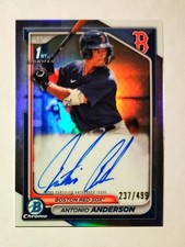 Antonio Anderson 2024 1st Bowman Chrome AUTO REFRACTOR 234/499 Red Sox Raw RC L6