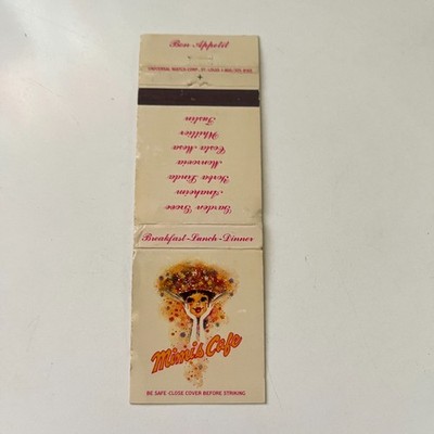 Mimis Cafe Breakfast Lunch Dinner Garden Grove Vintage Matchbook Cover TMB75-6
