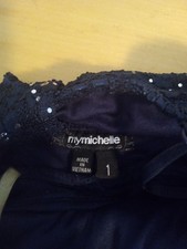 Women's My Michelle Navy Blue Dress With Silver Rhinestones Size 1