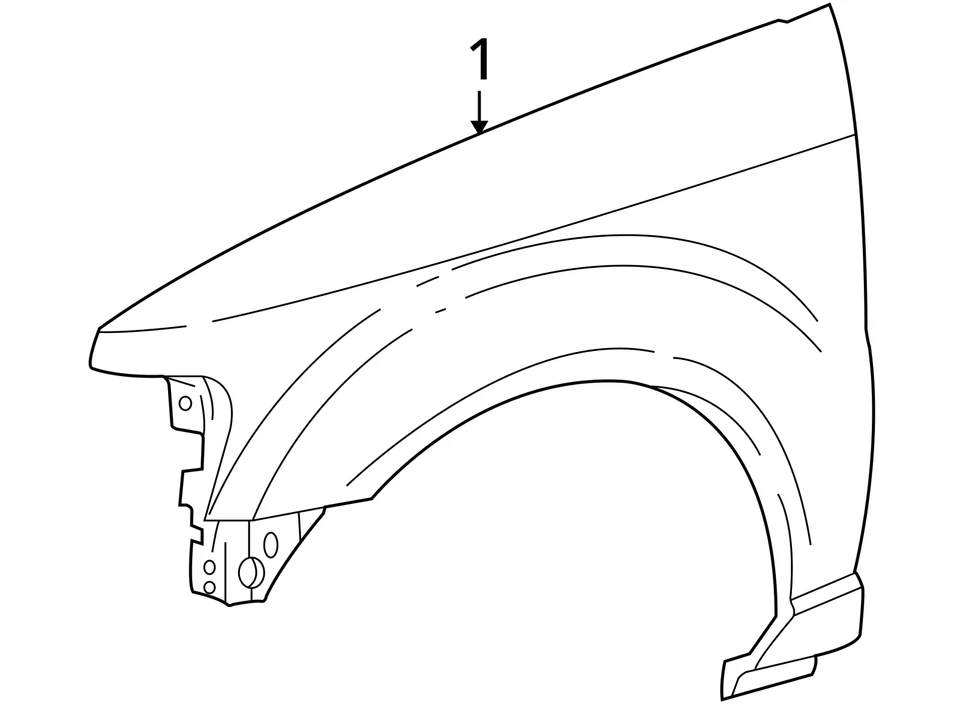 Guardabarros de pasajero Ford Explorer Sport Trac 2001-2005 GLW7Z Foto 3 de 3