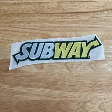 *RARE* SUBWAY (Fast-Food Restaurant) Embroidered Stick/Iron-On 8" x 1.75" Patch