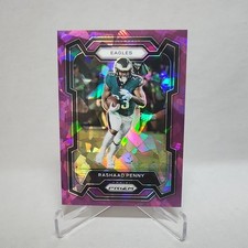 2023 Panini Prizm Rashaad Penny Eagles #242 Purple Cracked Ice /225 NFL Card