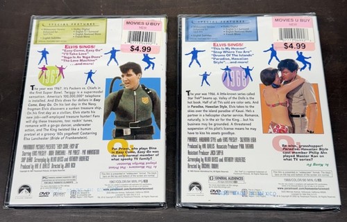 2 Elvis DVDs Easy Come Easy Go Paradise Hawaiian Style Lot New Sealed - Picture 2 of 3