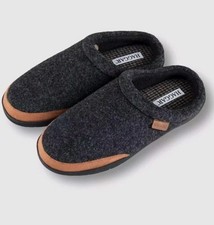 HAGGAR Men Felt ClogsTrim Bumper Slippers Charcoal Sz L 9.5-10.5