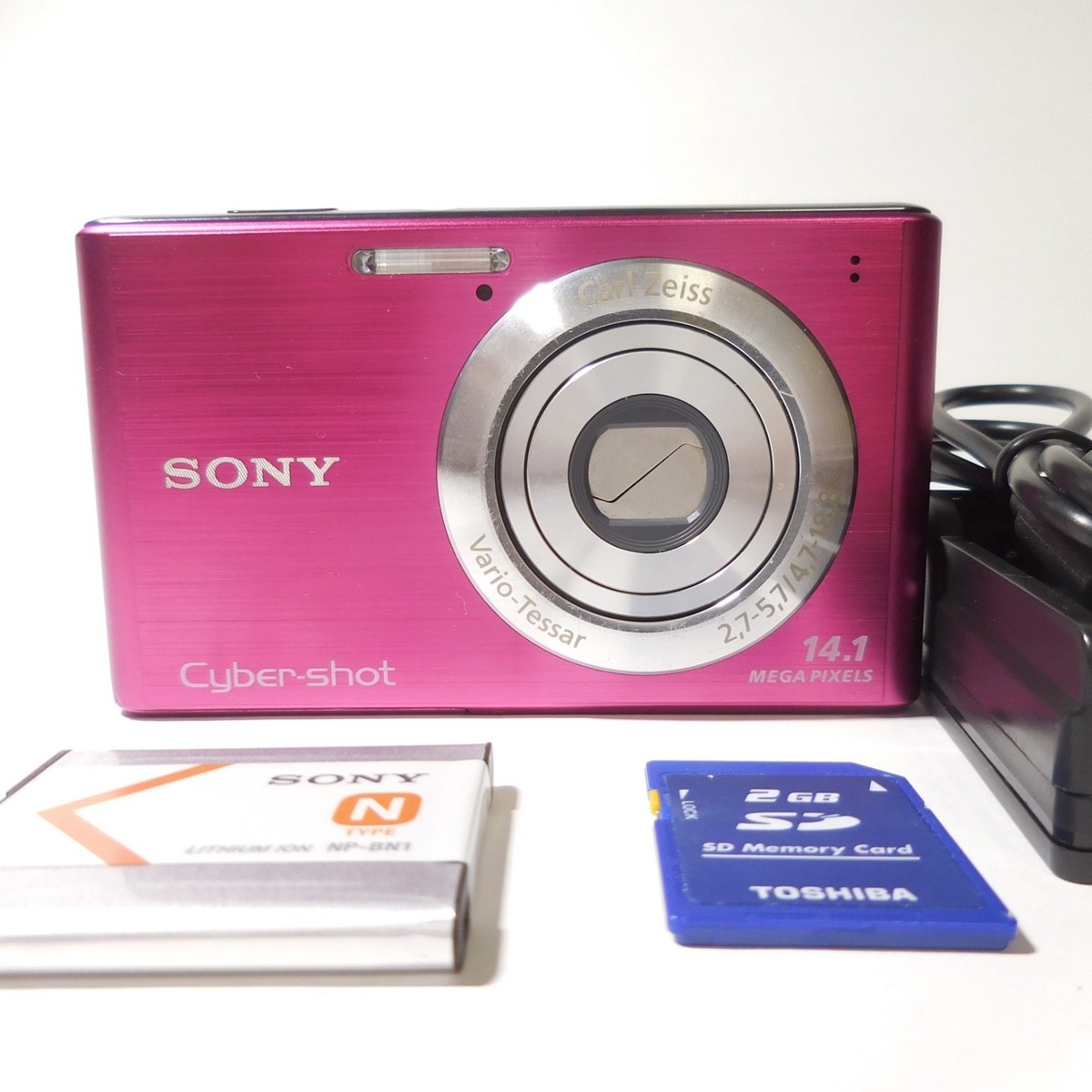 SONY CyberShot DSC-W550 (良品） SONY Cyber-shot DSC-W550 Digital Camera Pink w/SD Card Battery