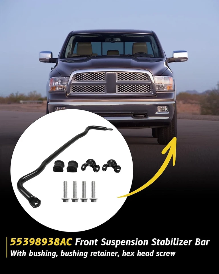 55398938AC Front Suspension Stabilizer Bar Compatible with Ram 1500 - Image 2 of 4