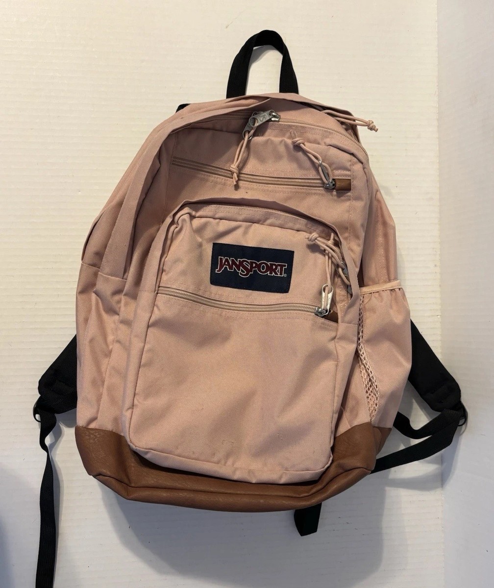 jansport backpack brown and pink Half Pint Mini Shoe City Carry your essentials and valuable tech in style with Jansport kids Cross Town Plus blush backpack Jansport Leopard Backpack Pink and