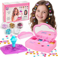 Hair Gem Stamper Kit, Sparkling Hair Jewels Styling Tool for Girls, Creative DIY