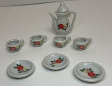 Fruit Miniature Tea Set 9 Pieces Incomplete