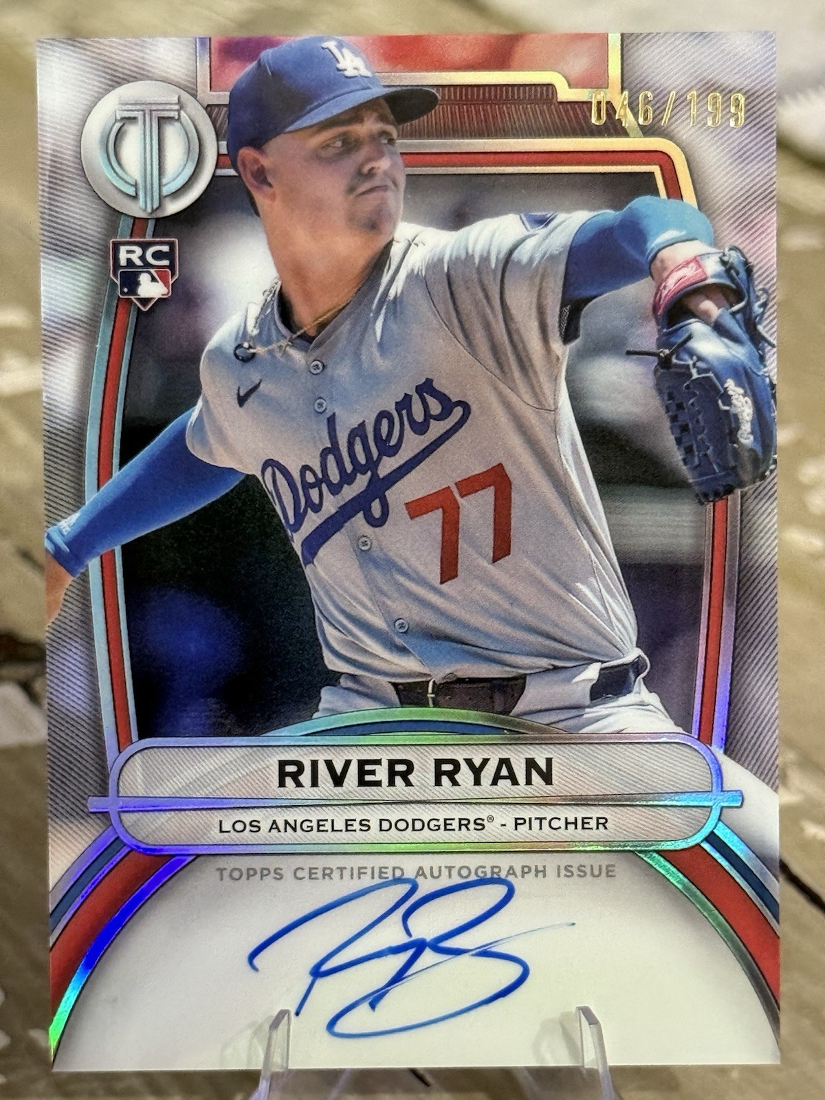River Ryan RC 2025 Topps Tribute /199 On-Card Auto Dodgers RC TA-RR