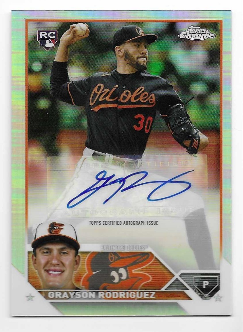 GRAYSON RODRIGUEZ 2023 MLB Topps Chrome RC AUTO REFRACTOR #292/499