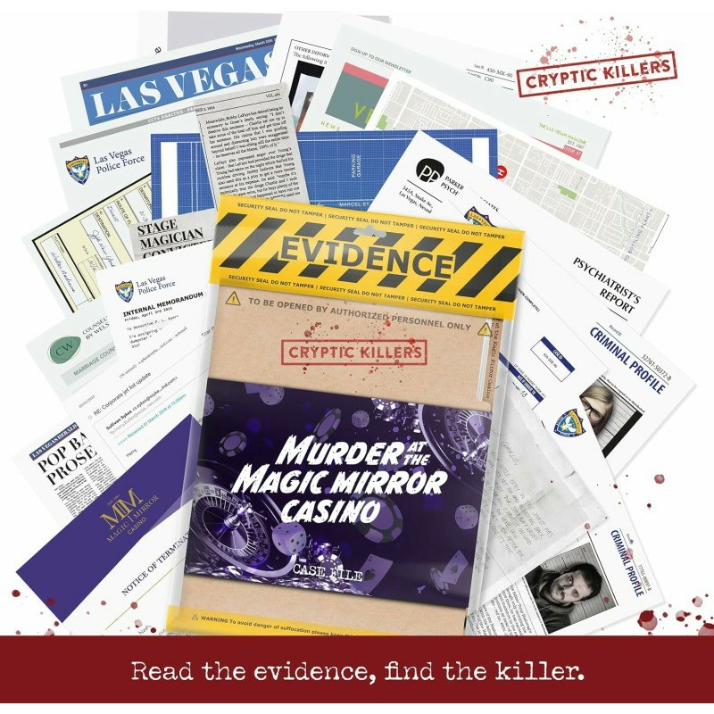Cryptic Killers Unsolved mystery game - Murder at the Magic Mirror Casino - Image 2