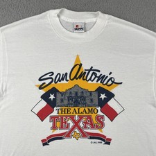 Vtg Signal Large White Shirt San Antonio Texas The Alamo Shirt 1988 Made In USA