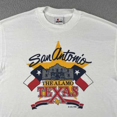 Vtg Signal Large White Shirt San Antonio Texas The Alamo Shirt 1988 Made In USA