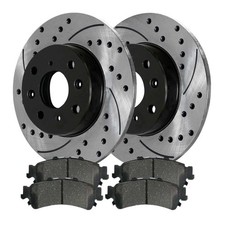 Rear Drilled Slotted Brake Pads Rotors For Acura Integra Honda Crx Civic Scd374