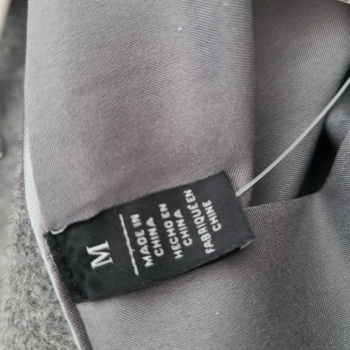 New White House Black Market Size M Trench Coat Smoked Pearl Gray Wool NWT - Picture 10 of 10