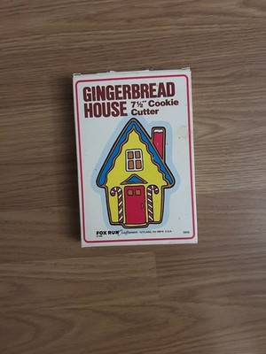 Vintage 1986 Fox Run Gingerbread House cookie cutter ORIGINAL BOX VG-mint