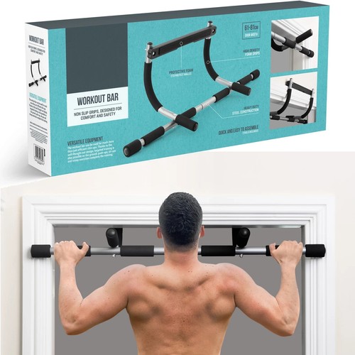 Doorway Pull Up Bar Chin Up Sit-Up Strength Body Workout Exercise Fitness Gym UK