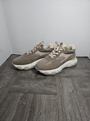 HOGAN women shoes Hyperactive sneaker brown leather suede mesh fabric