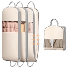 4 Pack 43" Compression Garment Bags for Hanging Clothes With Carry Handles an...