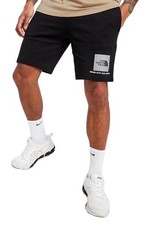 The North Face Mens Small Box Logo Shorts Black Silver Reflective Short Size XL