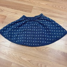 OshKosh B  Gosh 80  s Vintage Blue Denim Floral Full Skirt Girls Size 4