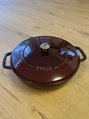 Staub Chistera 28cm Sauteuse Gusseisen, 3,7 L, Grenadine