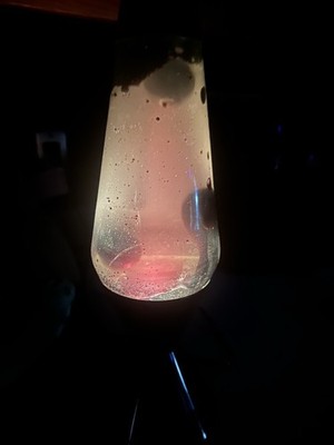 Vintage Lava Lite Lava Lamp black Wax Clear Liquid Black Base