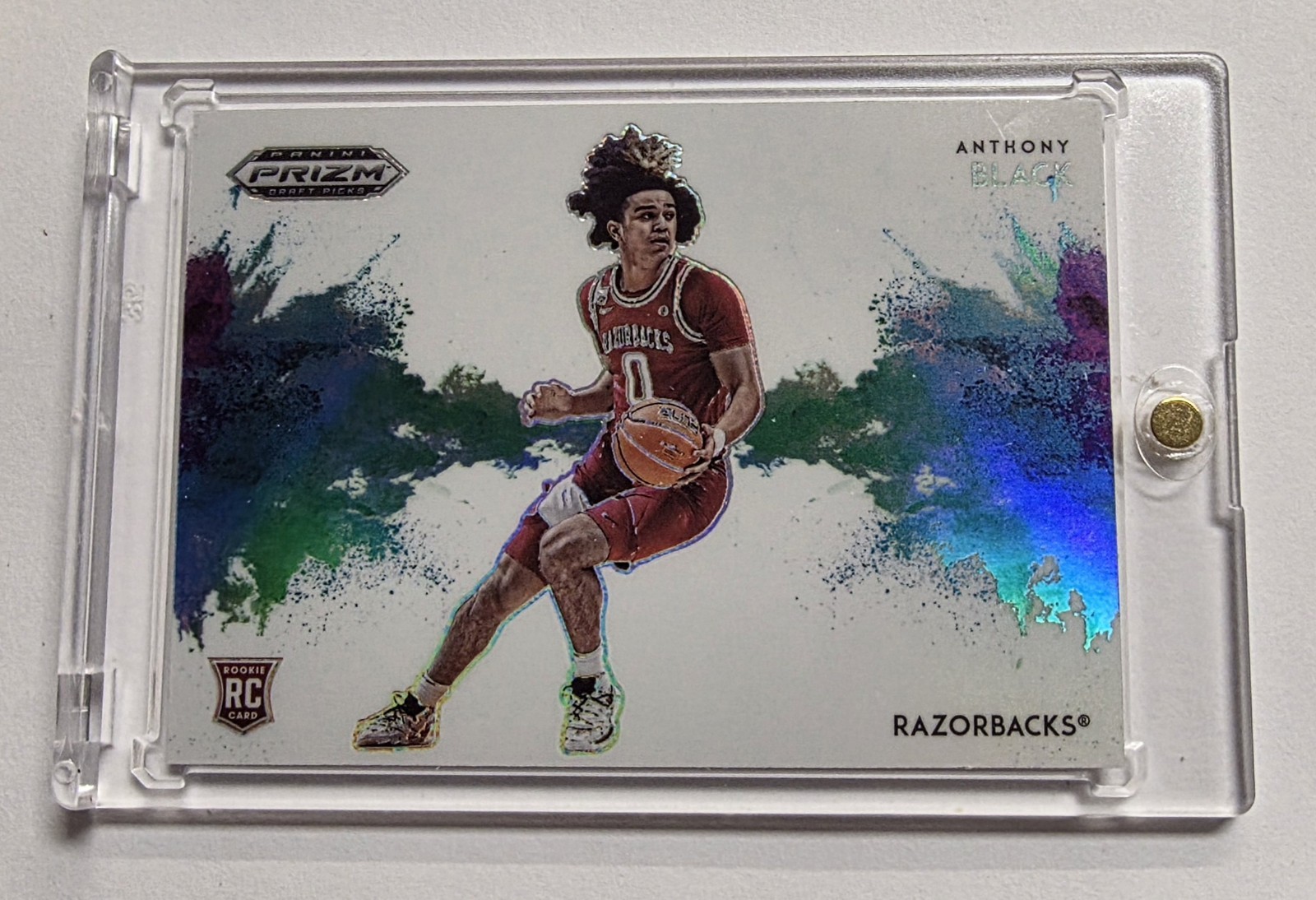 2023 Prizm Draft Picks Anthony Black Color Blast SSP Rookie Arkansas Razorbacks