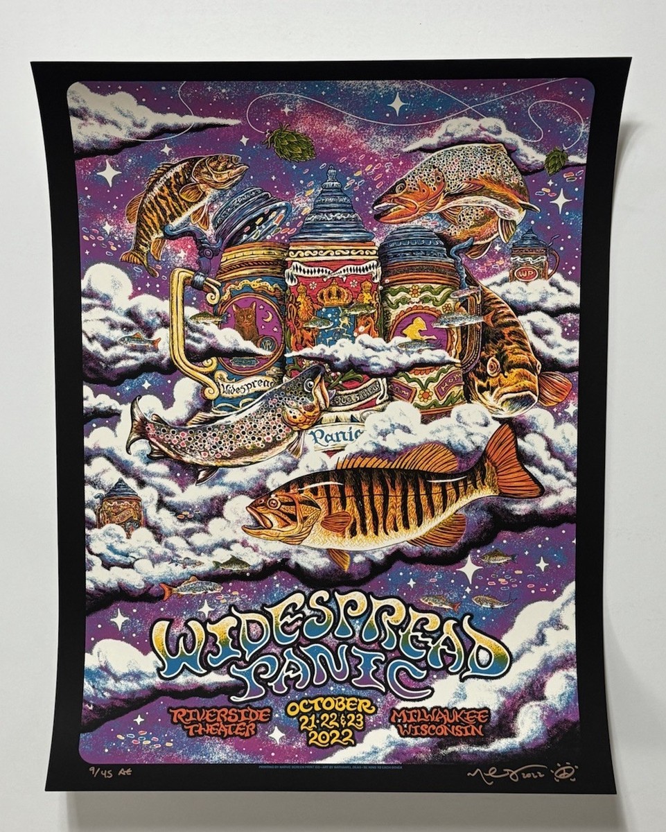 Widespread Panic Poster Milwaukee Riverside Theater 2022 S/N