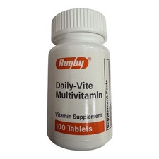 Rugby Daily-Vite Multivitamin - Daily Vitamin Supplement - 100 Tablets 1 Pack 