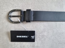 Diesel Italy Leder Gürtel Schwarz Gr 85 / L 100 cm NEU Original NP 79 €! Unisex!