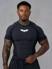 YOUNGLA Collaboration Batman New Men's T-Shirt, Suitable for Joggers, Fitness
