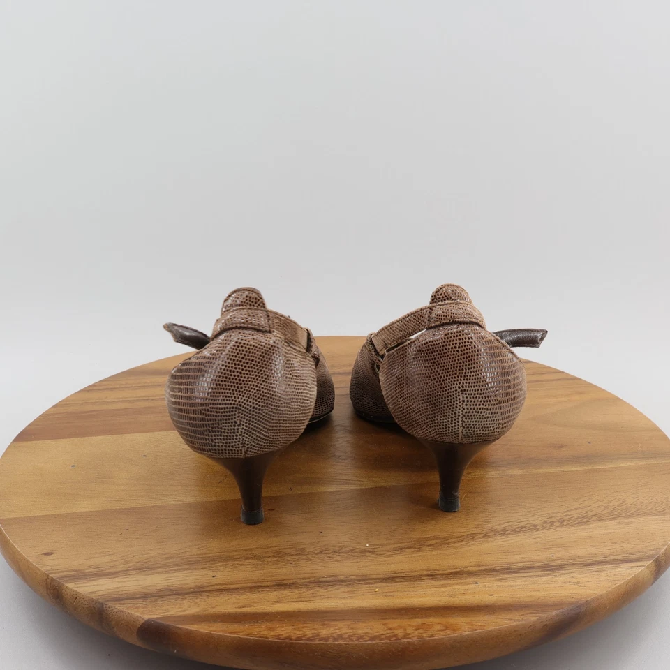 Bandolino Women's Dbabigaill Brown Leather Sling Back Heels Size 8 M - Image 4 of 4