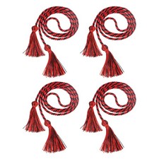 4 Pcs Graduation Cords, Graduation Tassel Honor Cords, Red Black