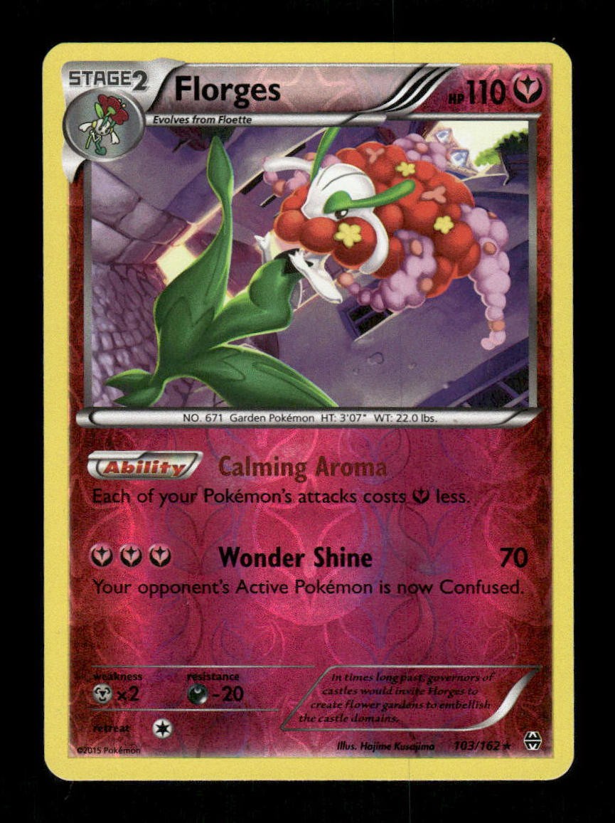 Pokemon XY - BREAKthrough #103/162 Florges Rare Reverse Holo
