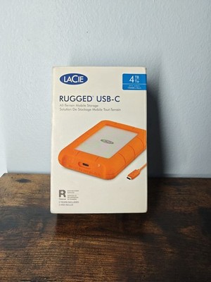 LaCie Rugged USB-C 4TB Portable Hard Drive