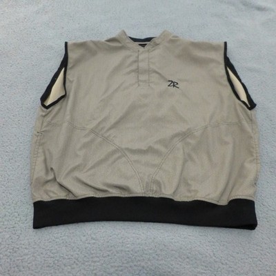 Zero Restriction Jacket Mens XL Vest Golf Brown Sleeveless Windbreaker Mock Neck
