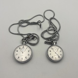 2x Vintage Omega & Nero Lemania Mechanische Stoppuhren 1971