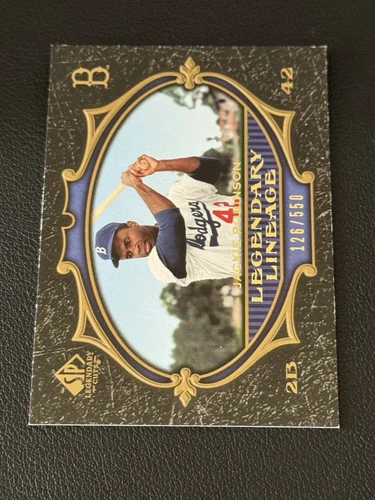2007 SP LEGENDARY CUTS LEGENDARY LINEAGE JACKIE ROBINSON CARD #D 126/550