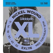 D'Addario EXL116 Nickel Wound, Medium Top/Heavy Bottom, 11-52