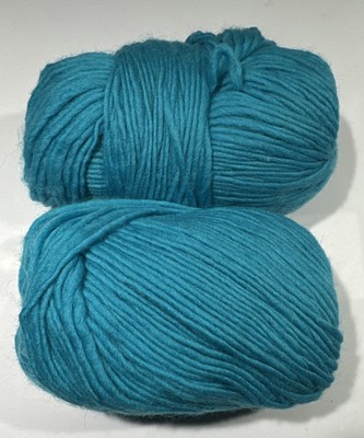 LOT of 2 WOOL TO WASH in AQUA Loops Threads 157yds 3.5oz Superwash Wool NO LABEL