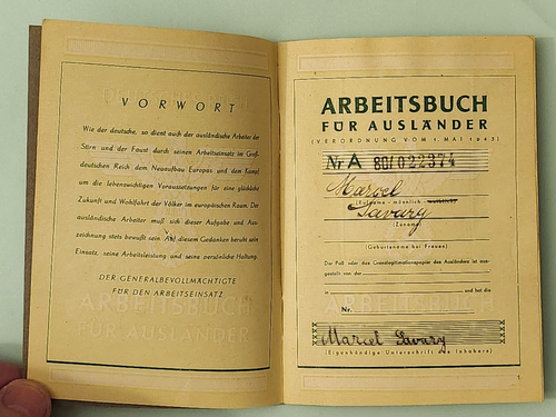 WW2 Germania.  LIBRO DI LAVORO TEDESCO PER STRANIERI 1943 - Foto 4 di 17