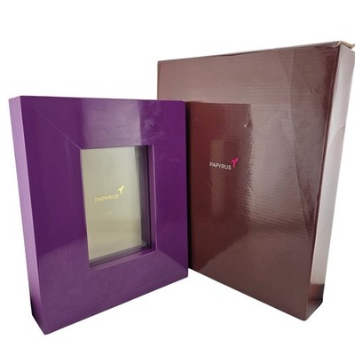 Papyrus Lacquer Photo Frame Unisex 4x6 Amethyst Purple Good Ribbed Edge 561073