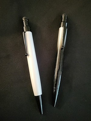 Lot Of 2 Monteverde White & Black  One Touch Stylus Ballpoint Pen Sparkle RARE 