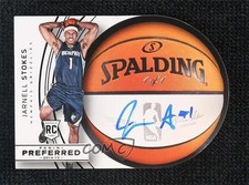 2014 Panini Preferred Roundball Die-Cut Platinum 1/1 Jarnell Stokes #25 Auto 2d0