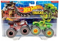 Hot Wheels Monster Trucks Bone Shaker Vs Gunkster 2-Pack 1:64 JCC75
